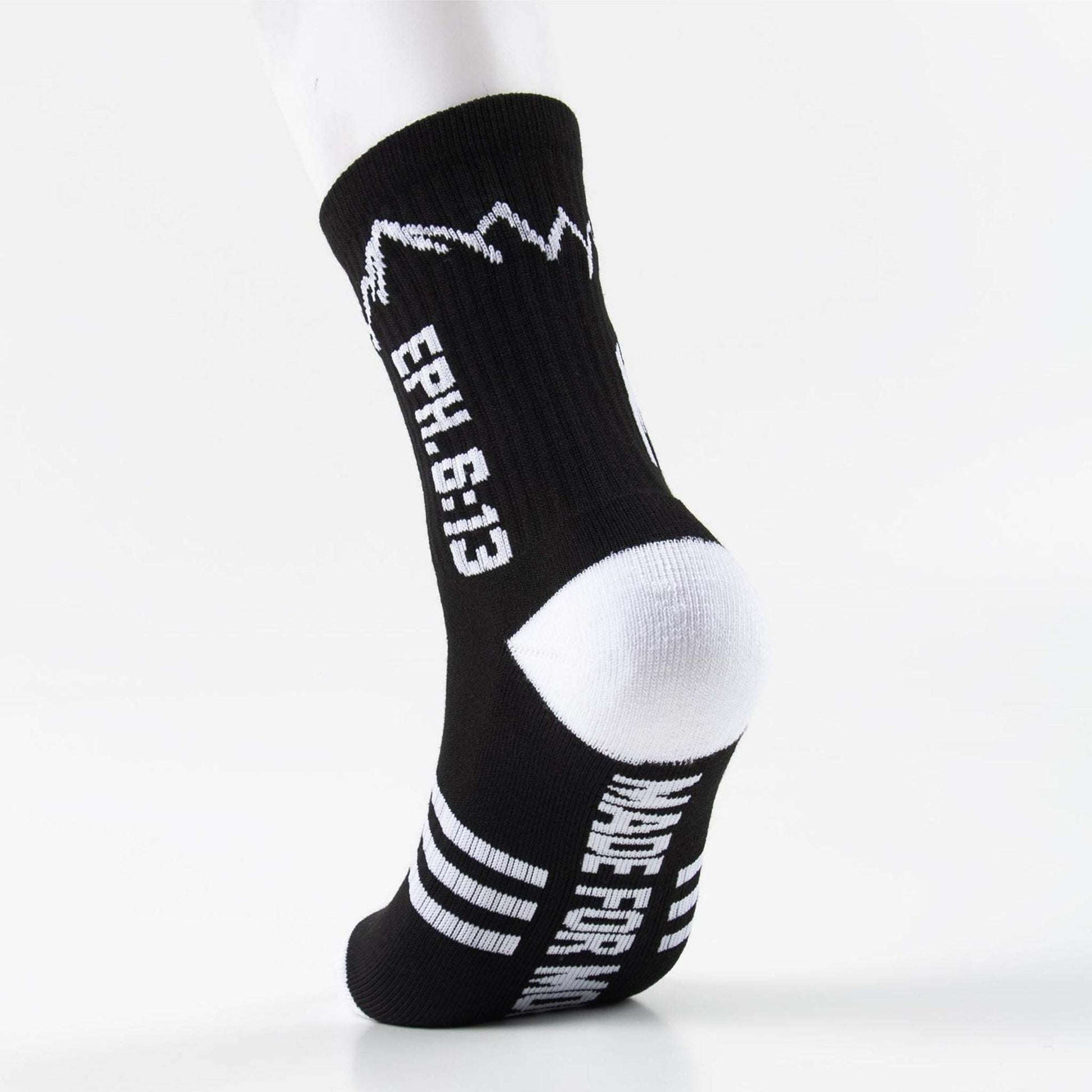 Black Stand Firm Crew athletic sock inspired by Ephesians 6:13