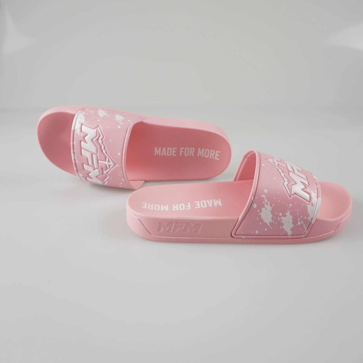 Pink MFM Slides for men, lightweight and durable faith-inspired footwear